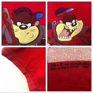 VTG 1993 Tasmanian Devil Taz Looney 2 Sided 90s